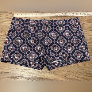 Navy and Pink‎ Patterned Shorts